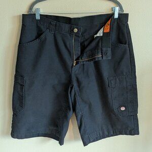 Red Kap Cargo Shorts Mens 38 Black Skater Y2K Cotton Twill Classic Chino